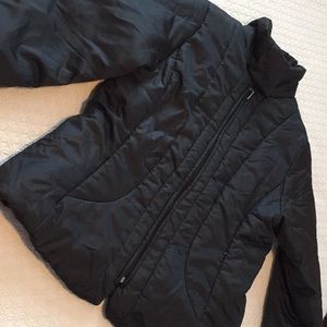 Puffy Black Ski Jacket, Size 16